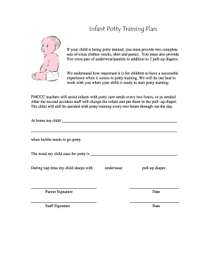 Infant Potty Training Plan