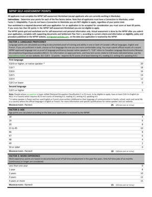 Mpnp self assessment worksheet