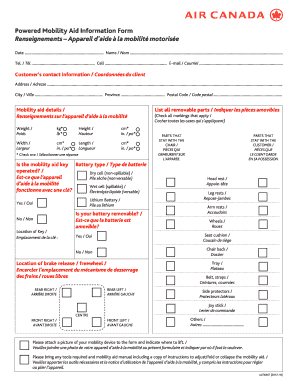 Air canada mobility assistance
