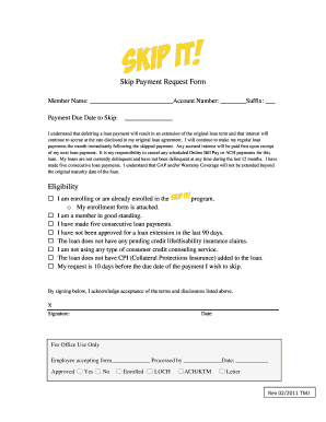 Tucson federal credit union skip a payment