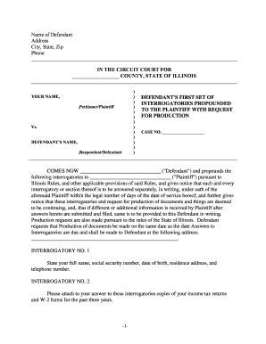 Defendant's First Set of Interrogatories