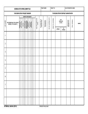 US Federal Construction Submittal Form
