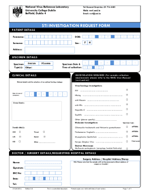 STI Investigation Request Form