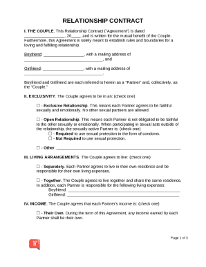 Relationship Contract Agreement