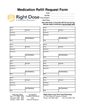 Medication Refill Request Form