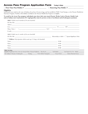 Access Pass Program Application Form