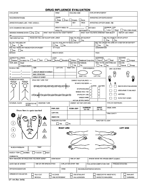 Drug influence evaluation