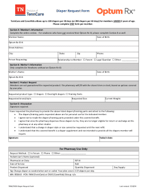 TNM CKDS Diaper Request Form