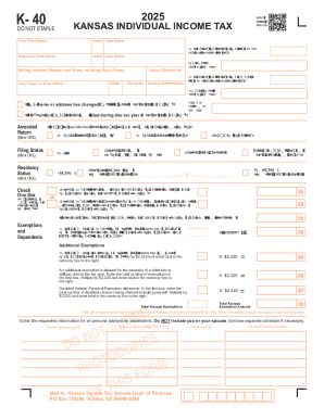 2025 K-40 - Kansas Individual Income Tax Return8-5-25 2025 K-40 - Kansas Individual Income Tax Retur