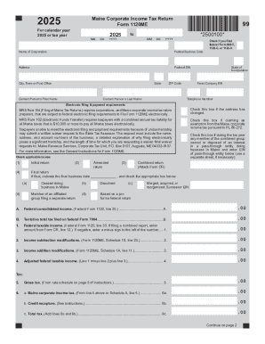 2025 Maine Corporate Income Tax Return