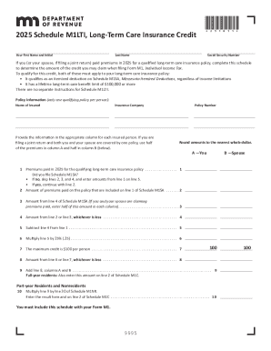 2025 M1LTI, Long-Term Care Insurance Credit Long-Term Care Insurance Credit