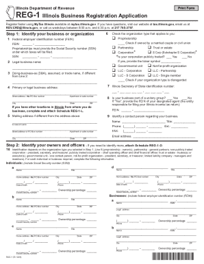 Illinois Business Registration Application
