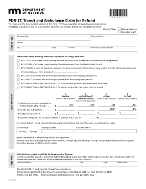 Minnesota Transit and Ambulance Claim for Refund