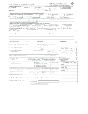 Form 7000-1 - Mine Safety and Health Administration - msha